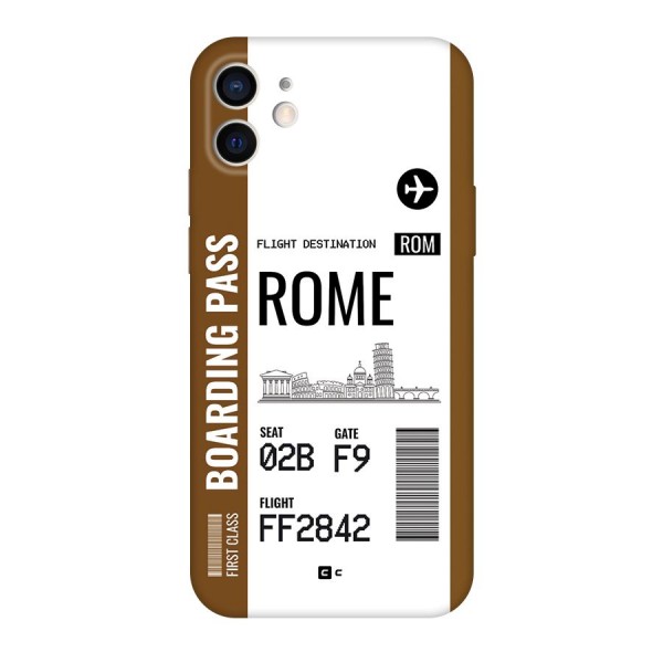 Rome Boarding Pass Back Case for iPhone 12 Pro